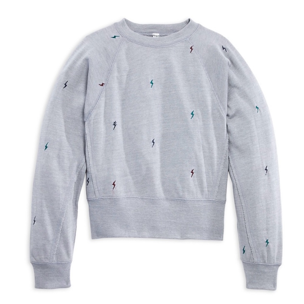 Vintage Havana Girl's Lightning Bolt Sweatshirt M 10-12 Grey Top Big Kid $68